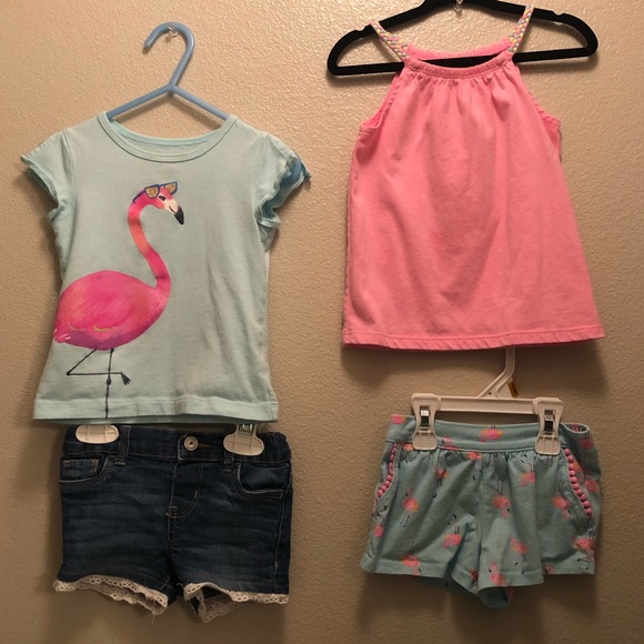 OshKosh B'gosh Other - Baby girl Oshkosh Flamingo 4 piece Bundle